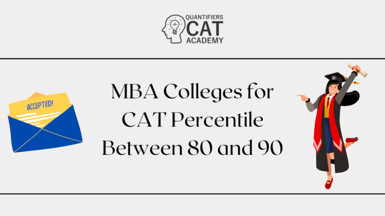 Colleges accepting 80-90 percentile in CAT