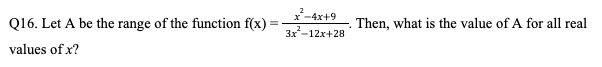 Inequalities Question 16
