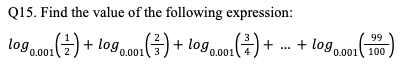 Logarithms Question 15