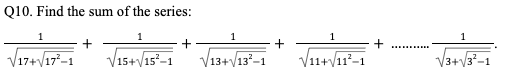 Progression and Series Question 10
