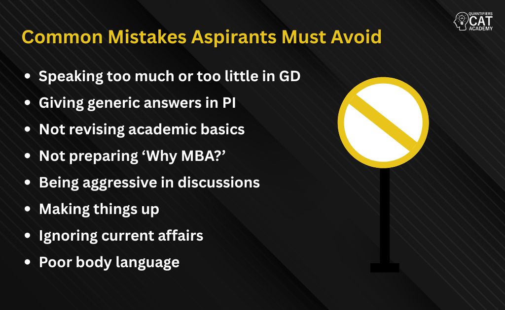 Common Mistakes Aspirants Must Avoid what after cat 2025