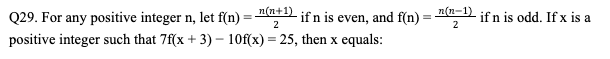 Functions Question 29