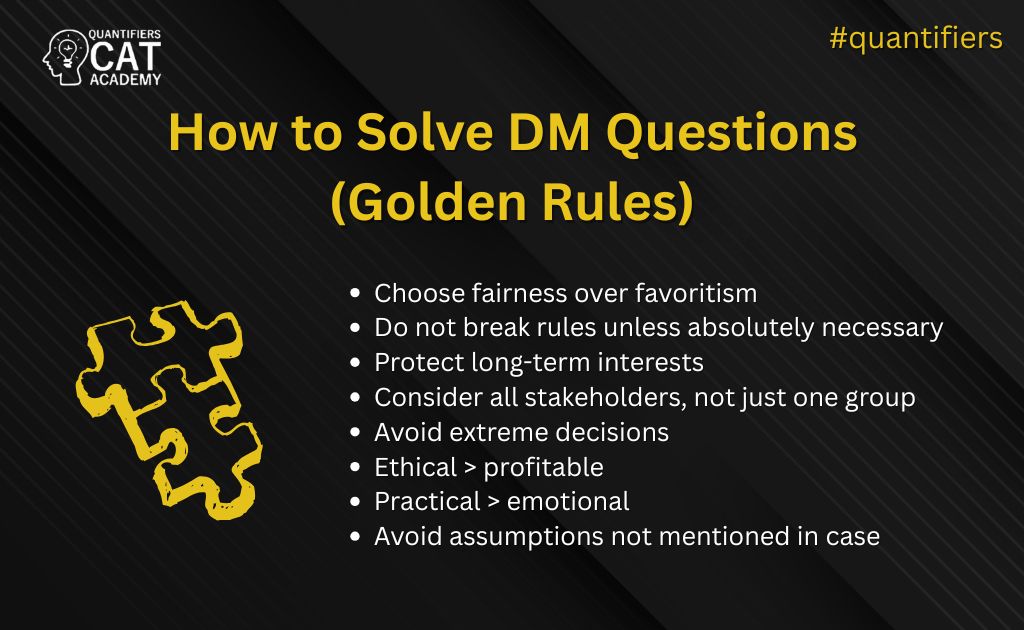 How to Solve DM Questions (Golden Rules)