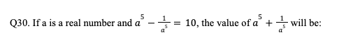 Linear Equations & Polynomials Algebra Question 30