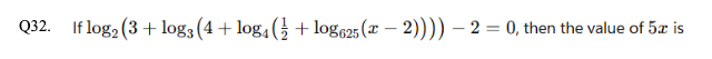 Logarithms Question 32