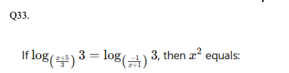 Logarithms Question 33