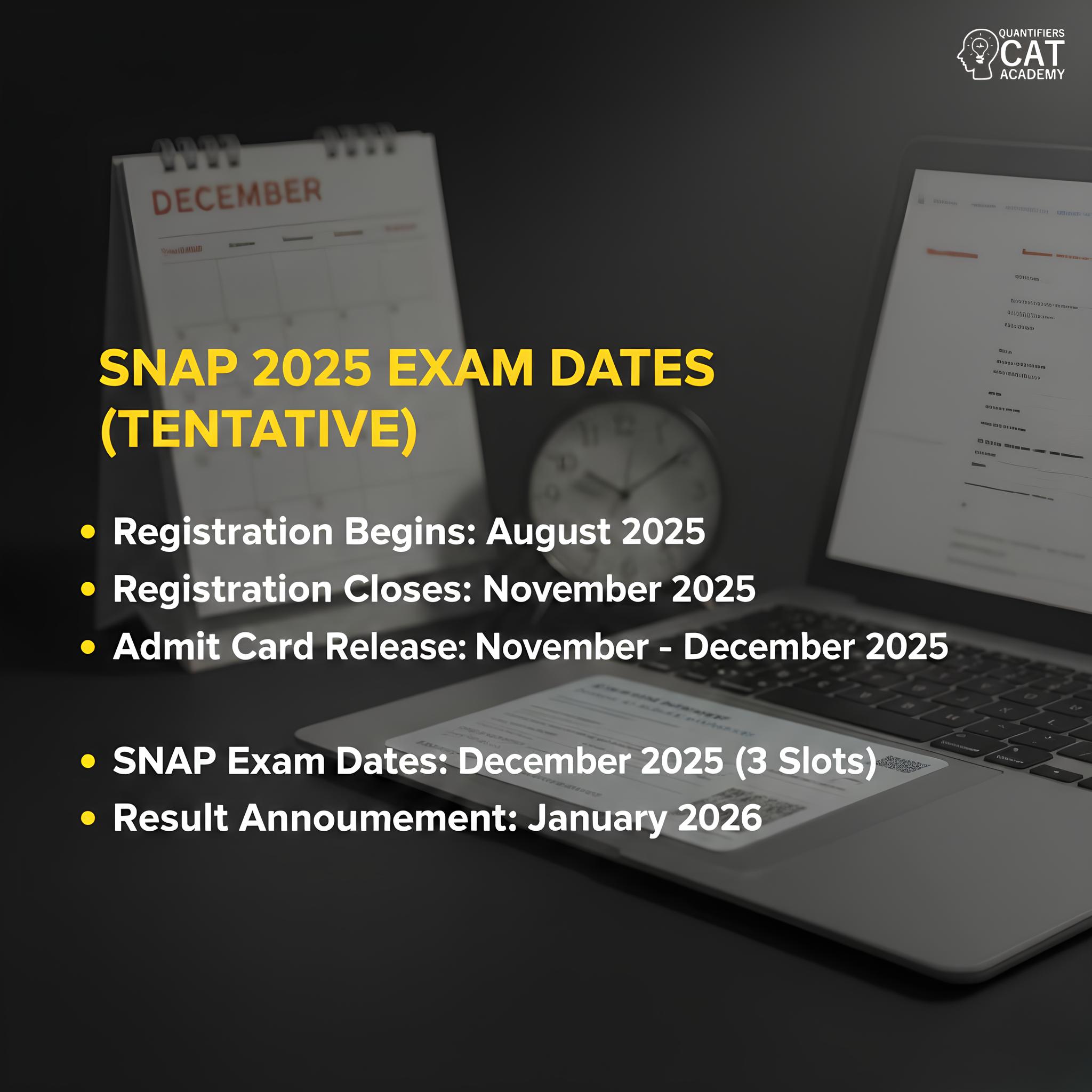 SNAP 2025 Exam Dates