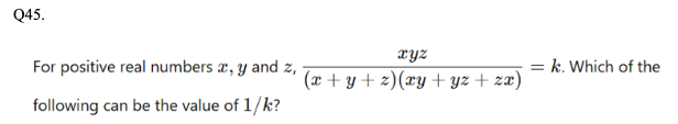 Inequalities Question 45