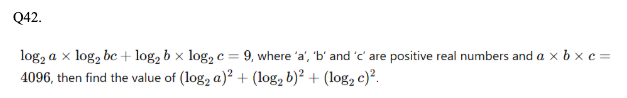 Logarithms Question 42