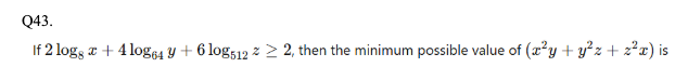 Logarithms Question 43