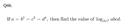 Logarithms Question 46