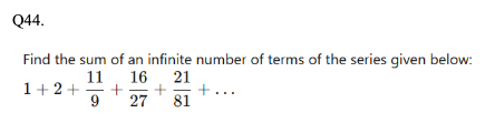 Progression and Series Question 44