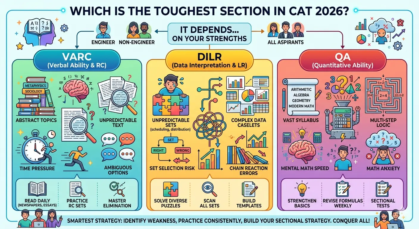 which is the toughest section in the CAT exam