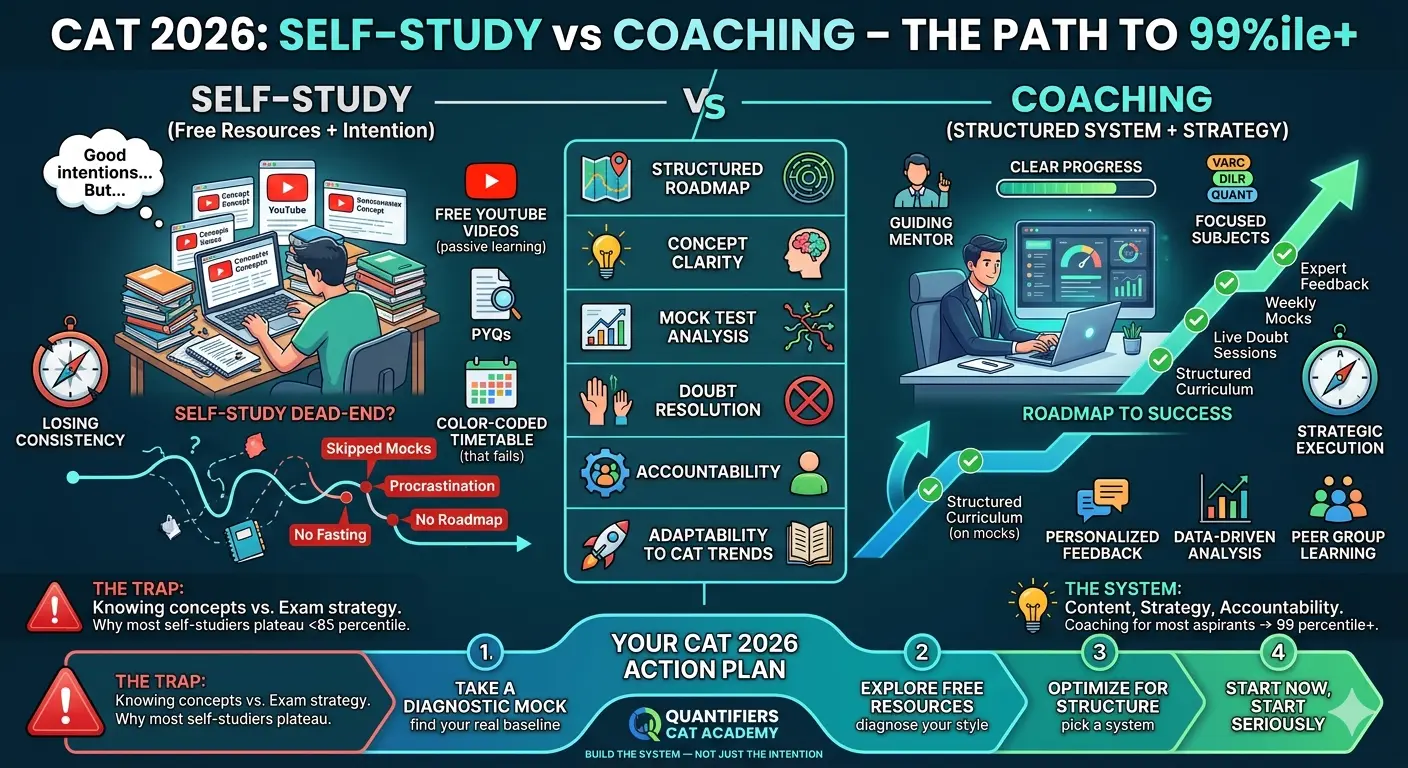 CAT 2026 Self-Study vs Coaching