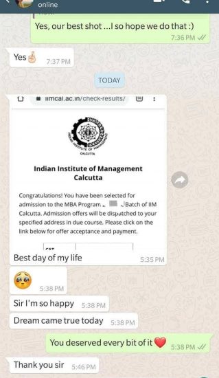 Testimonial 2 CAT 2025 Strategy for repeaters